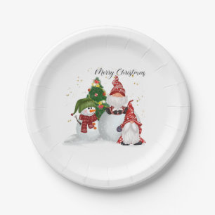 Weihnachts-Gnome Pappteller