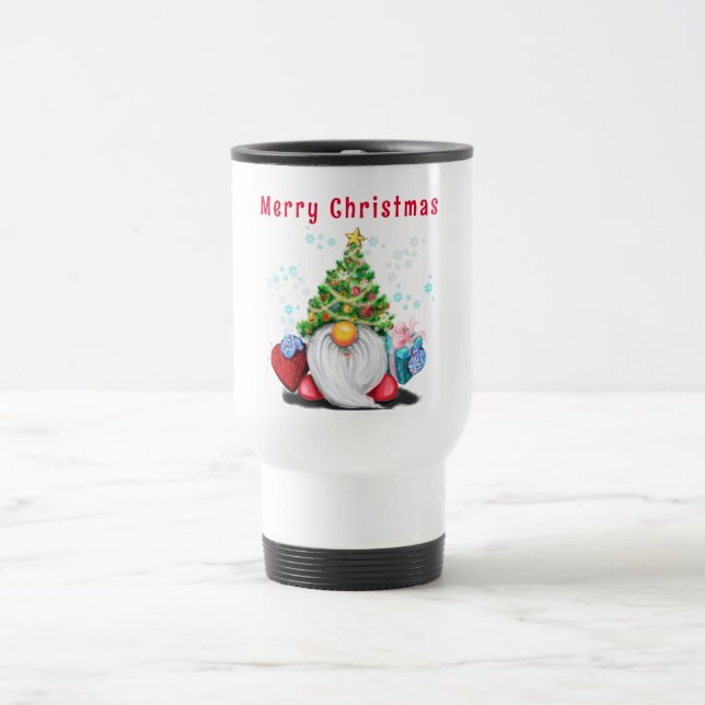 Weihnachts-Gnome-Reise-Mug-Geschenk Reisebecher (Mittel)