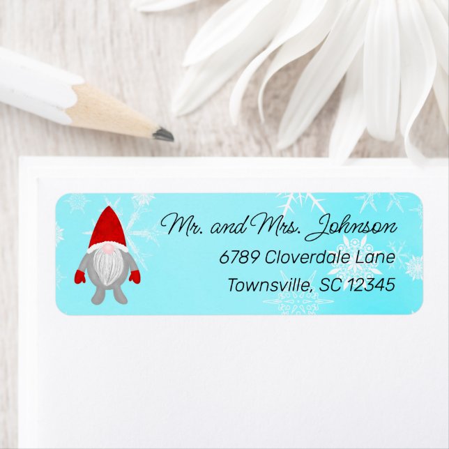 Weihnachts-Gnome-Rücksendeadresse (Insitu)