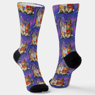 Weihnachts-Gnome-Socken Socken