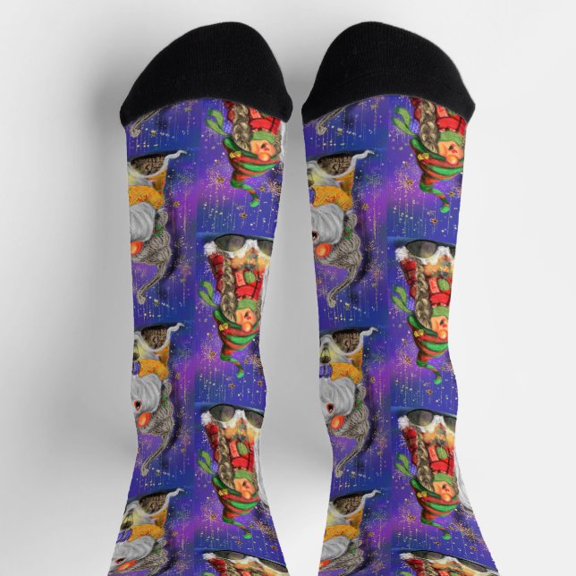 Weihnachts-Gnome-Socken Socken (Oben)