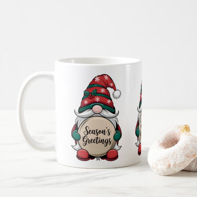 Weihnachts-Gnome-Tasse der Jahreszeit Kaffeetasse (Mit Donut)