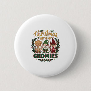 Weihnachts-Gnomes-Lichterkette Zuckerstange Button