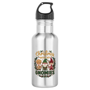 Weihnachts-Gnomes-Lichterkette Zuckerstange Edelstahlflasche
