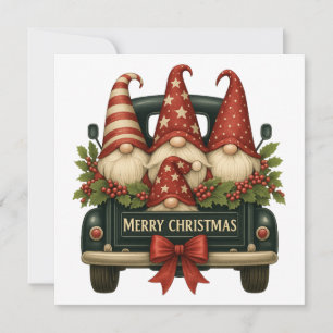 Weihnachts-Gnomes-Weihnachtskarte Feiertagskarte