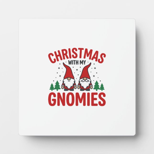 Weihnachts-Gnomies-Feiertags-Gnom-Design Fotoplatte (Vorderseite)