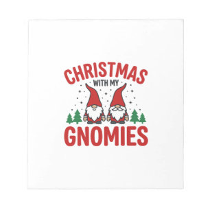 Weihnachts-Gnomies-Feiertags-Gnom-Design Notizblock