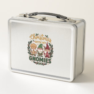 Weihnachts-Gnomies-Lichterkette Zuckerstange Metall Brotdose