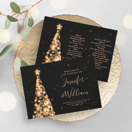 Weihnachts-Gold-Hochzeitsprogramm Einladung