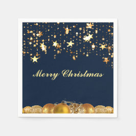 Weihnachts-Gold-Stars, Bausteine, Baum und Botscha Serviette