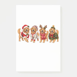 Weihnachts-Golden-Retriever-Feiertagsfreunde Post-it Klebezettel