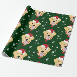 Weihnachts-Golden Retriever Hund Geschenkpapier