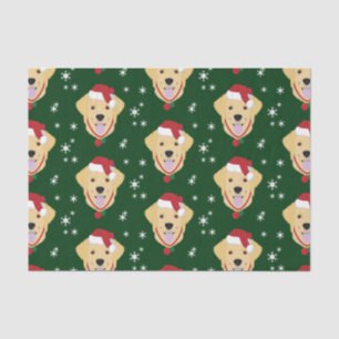 Weihnachts-Golden Retriever Hund Seidenpapier