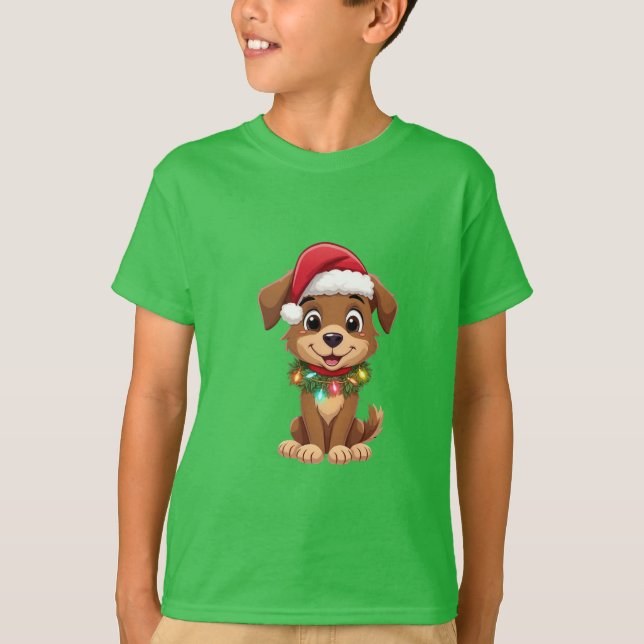 Weihnachts Golden Retriever Shirt, glücklich Neues T-Shirt (Vorderseite)