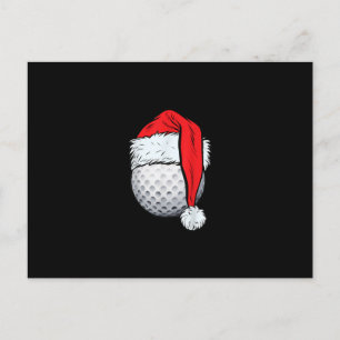 Weihnachts Golf Ball Santa T Hat Funny Sport Xmas Postkarte