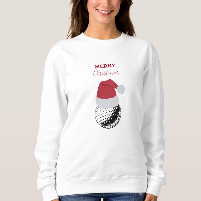 Weihnachts Golf Ball Sport Festival Sweatshirt (Vorderseite)