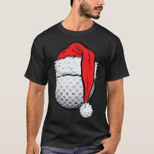 Weihnachts-Golf-Ball Weihnachtsmannmütze Weihnacht T-Shirt