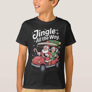 Weihnachts Golf Cart Parade Santa und Mrs. St Nick T-Shirt