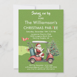 Weihnachts-Golf-Thema Feiertag Par-T-Shirt Einladung
