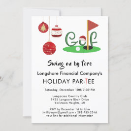 Weihnachts-Golf-Thema Party Par-T-Shirt Einladung