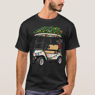 Weihnachts-Golfwagen Weihnachtslichter Feiertags-G T-Shirt