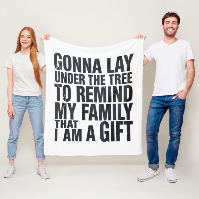 Weihnachts-Gonna lief unter der Familie Tree Xmas Fleecedecke (Beispiel)