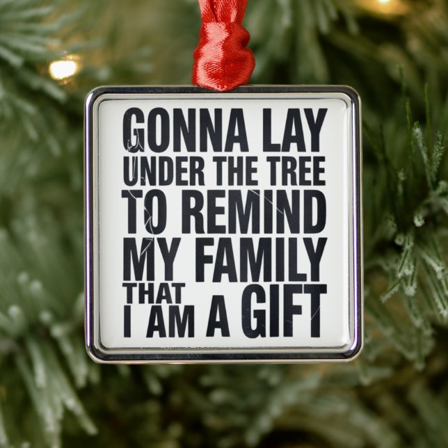 Weihnachts-Gonna lief unter der Familie Tree Xmas Ornament Aus Metall (Baum)