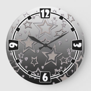 Weihnachts-Gradienten-Glitzer glänzen Konfetti-Ste Große Wanduhr
