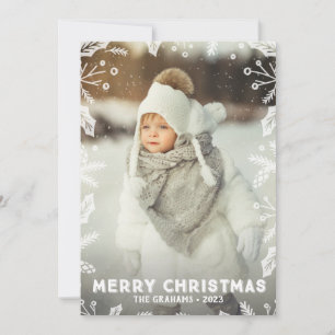 Weihnachts-Grenz-Foto Weihnachtskarten Feiertagskarte