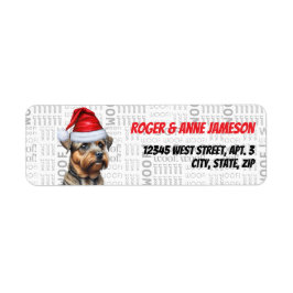 Weihnachts-Grenze Terrier Dog Lover Urlaubsadresse
