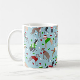 Weihnachts-Greyhound-Hund Kaffeetasse