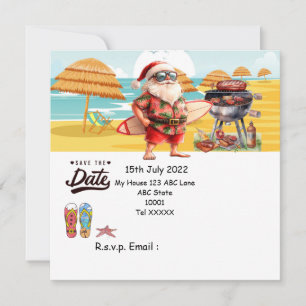 Weihnachts-Grillparty mit dem Weihnachtsmann Einladung