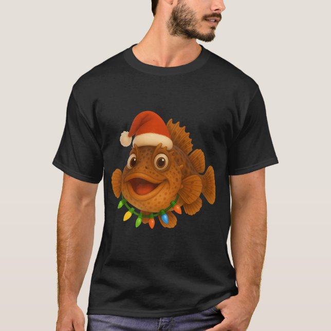 Weihnachts-Groppe Fisch T-Shirt (Vorderseite)
