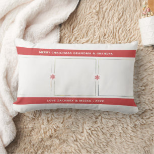 Weihnachts-Großeltern-FotoCollage Lendenkissen