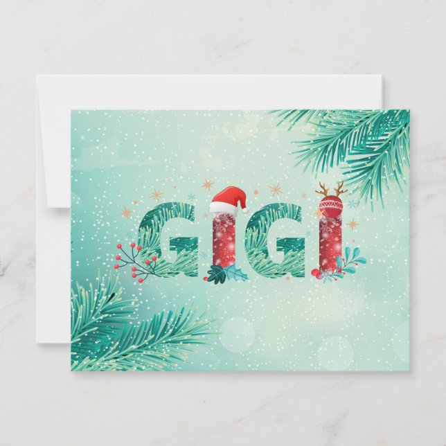 Weihnachts-Großmutter Feiertagskarte (Vorderseite)