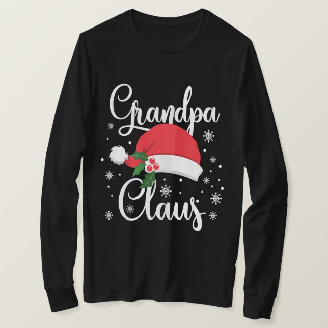 Weihnachts-Großvater Claus Matching Pajama-Weihnac T-Shirt (Design vorne)