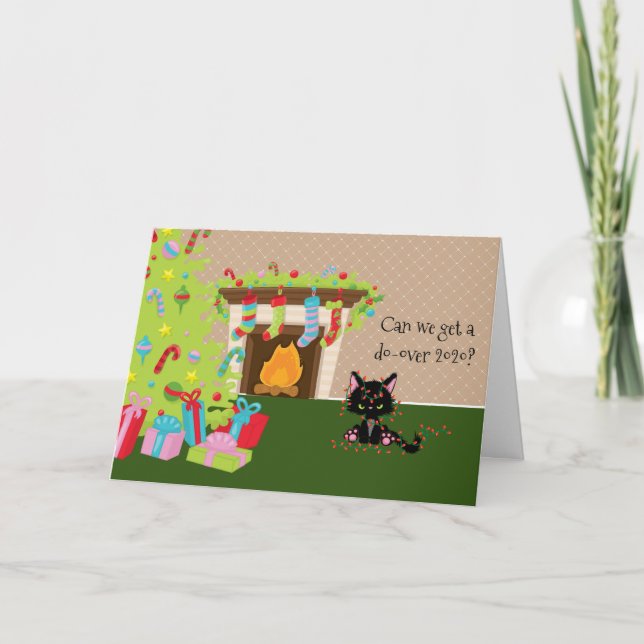 Weihnachts-Grumpy Cat Do über 2020 Feiertagskarte (Vorderseite)