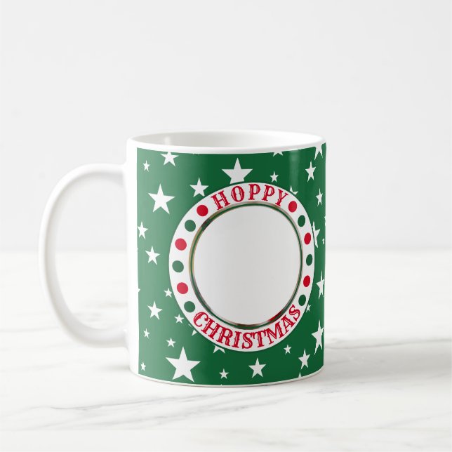 Weihnachts-Grün-Foto des Kaninchenbesitzers Kaffeetasse (Links)