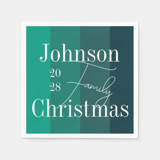 Weihnachts-Grün-Party Serviette (Vorderseite)