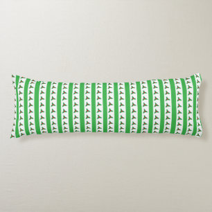 Weihnachts Grün und Weiß Holly Stripe Retro Seitenschläferkissen
