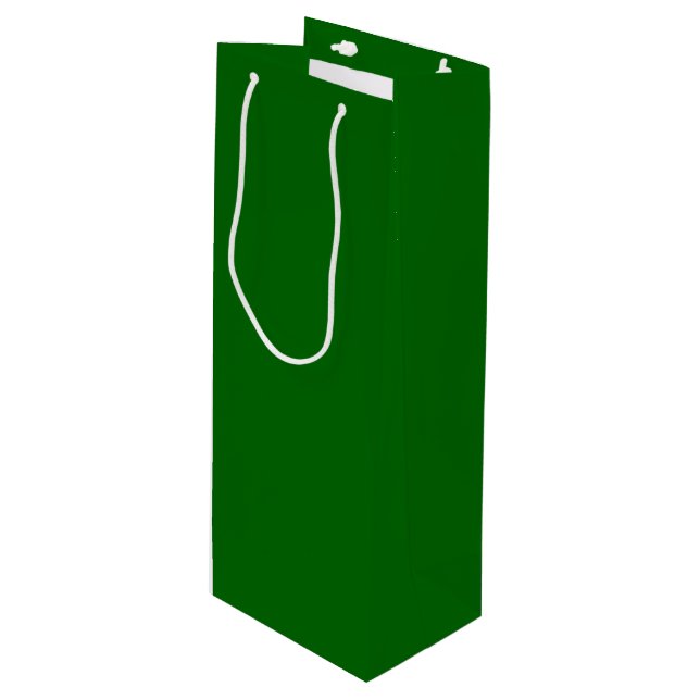 Weihnachts Grüne Farbe Geschenktüte Für Weinflaschen (Vorderseite Schrägansicht)