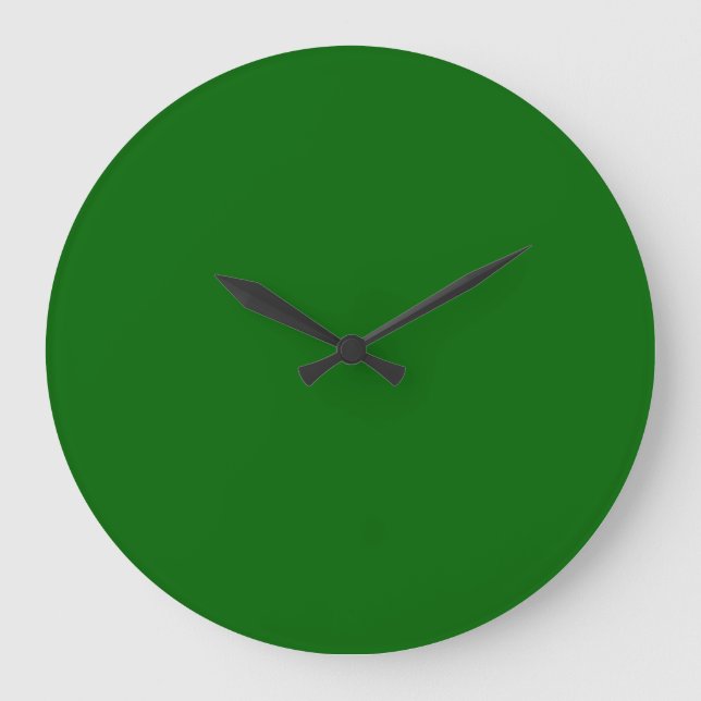 Weihnachts Grüne Farbe Große Wanduhr (Vorderseite)
