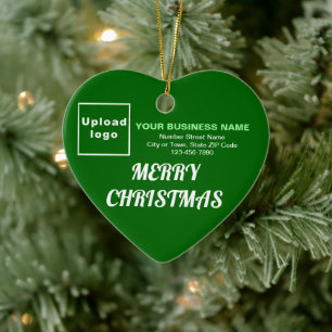 Weihnachts-Grüne Herzform Keramik Ornament