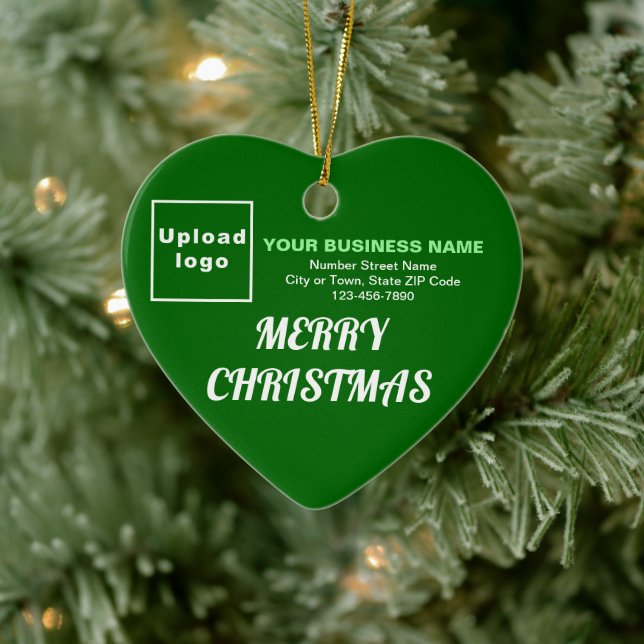 Weihnachts-Grüne Herzform Keramik Ornament (Baum)