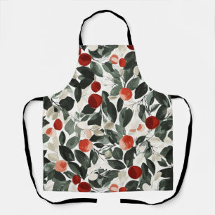 Weihnachts Grüne rote Berries Schürze