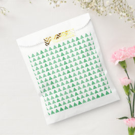 Weihnachts-Grüne Schneeflocken Sternenbäume, Weiß Geschenktütchen