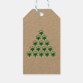 Weihnachts-Grüne-Schneesterne-Baum Geschenkanhänger