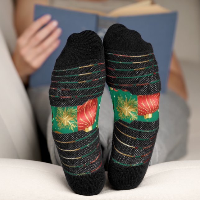 Weihnachts-Grüne Socken (Unterseite)