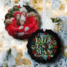 Weihnachts-Grüntöne und Berries-Foto