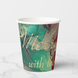 Weihnachts-Grüntöne und Reds Pappbecher